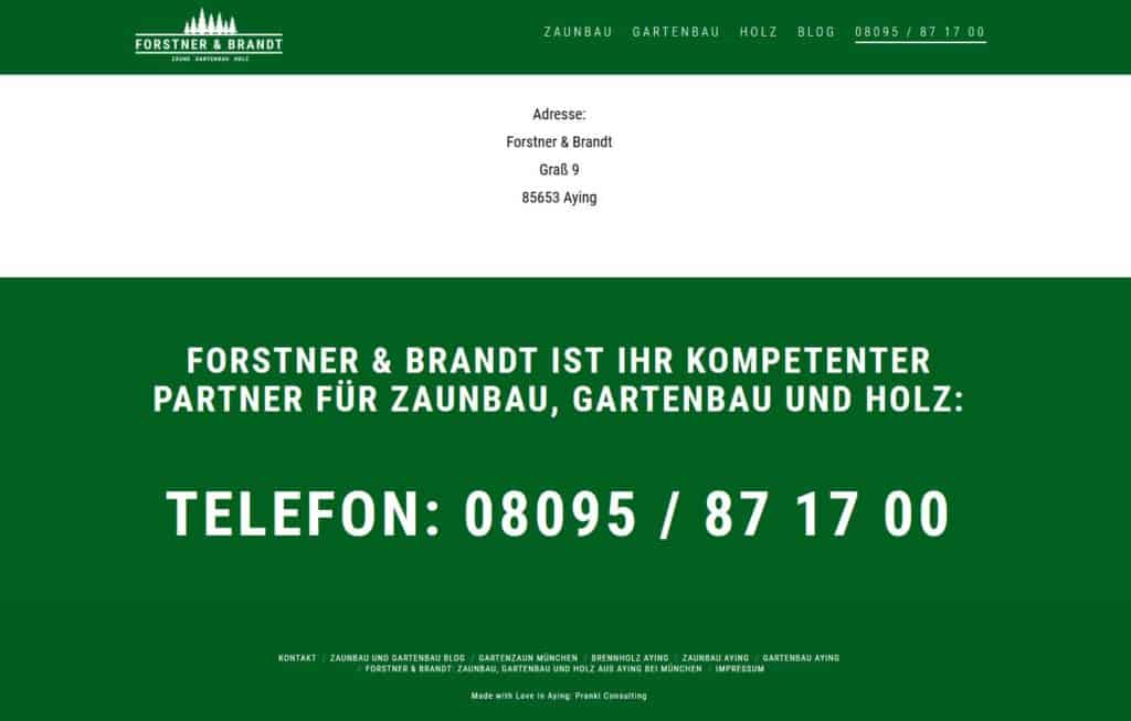 Web-Service M&uuml;nchen neuer Internetauftritt www.forstner-brandt.de