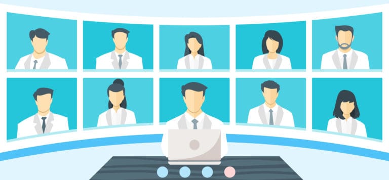 Virusvorsorge: virtuelle Konferenz