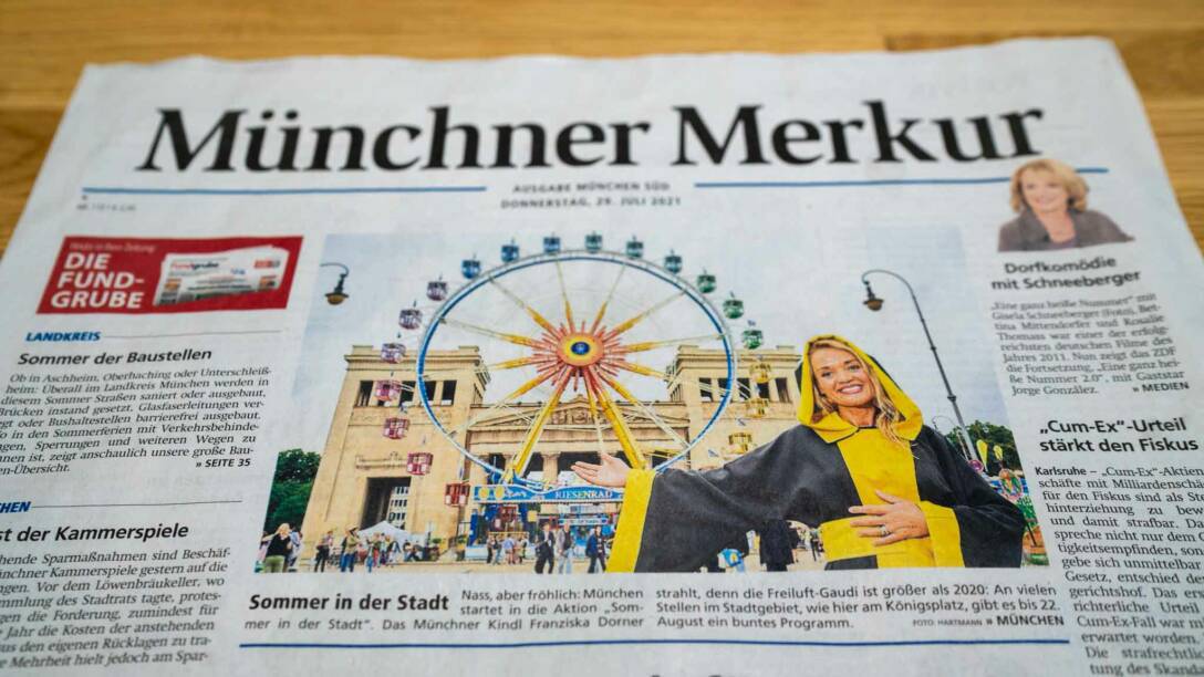 Riesenrad Willenborg auf der Titelseite Münchner Merkur