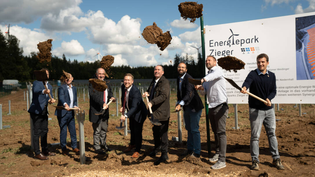 Spatenstich Energiepark Zieger in Deining Energieallianz Bayern