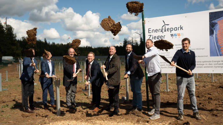 Spatenstich Energiepark Zieger in Deining Energieallianz Bayern